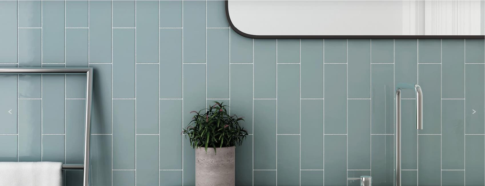 COUNTRY ASH BLUE GLOSS WALL TILE 6.5X40cm