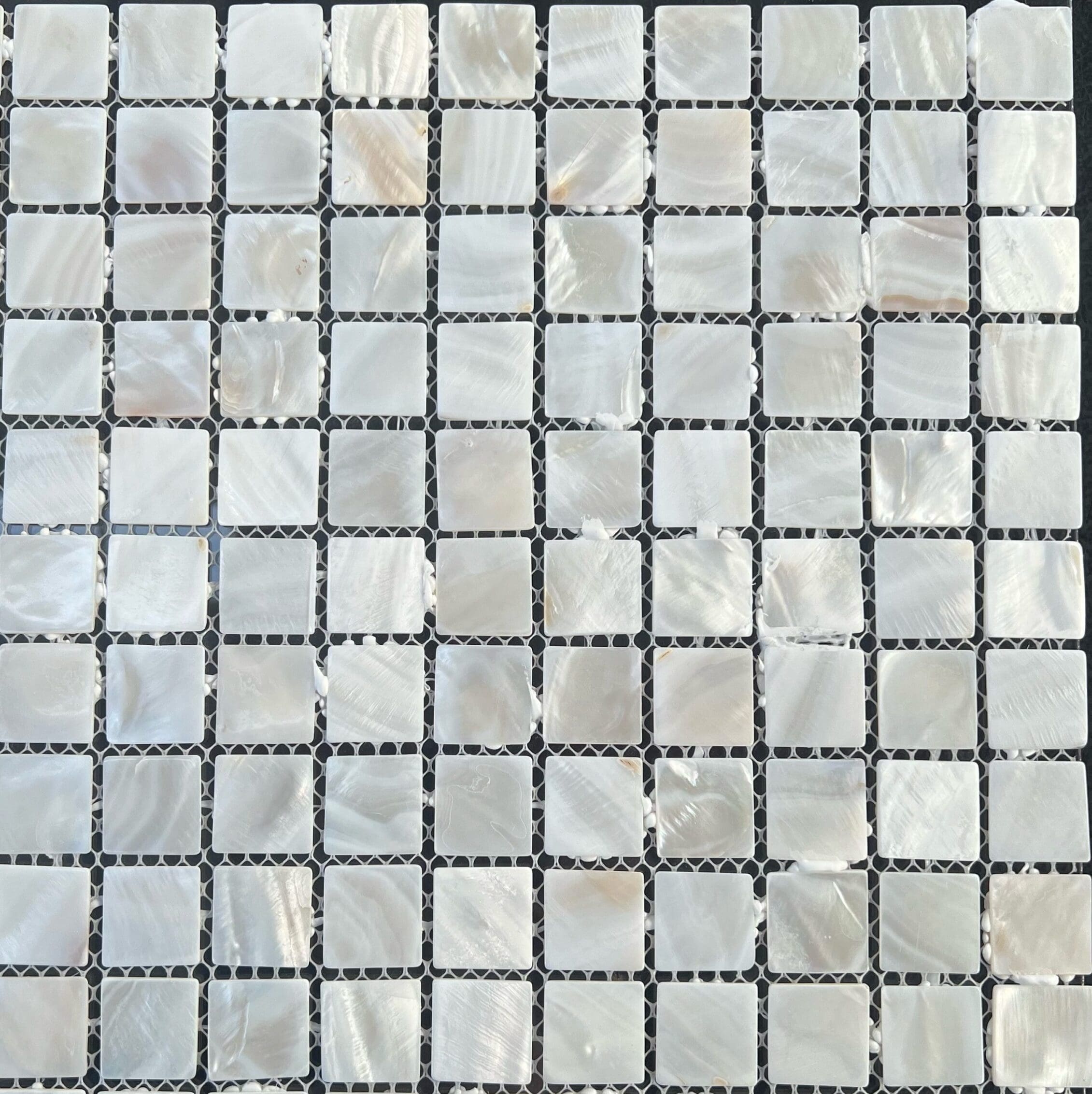 FRESHWATER SHELL WHITE MOSAIC TILES 2.5X2.5cm 30X30cm – SHEET