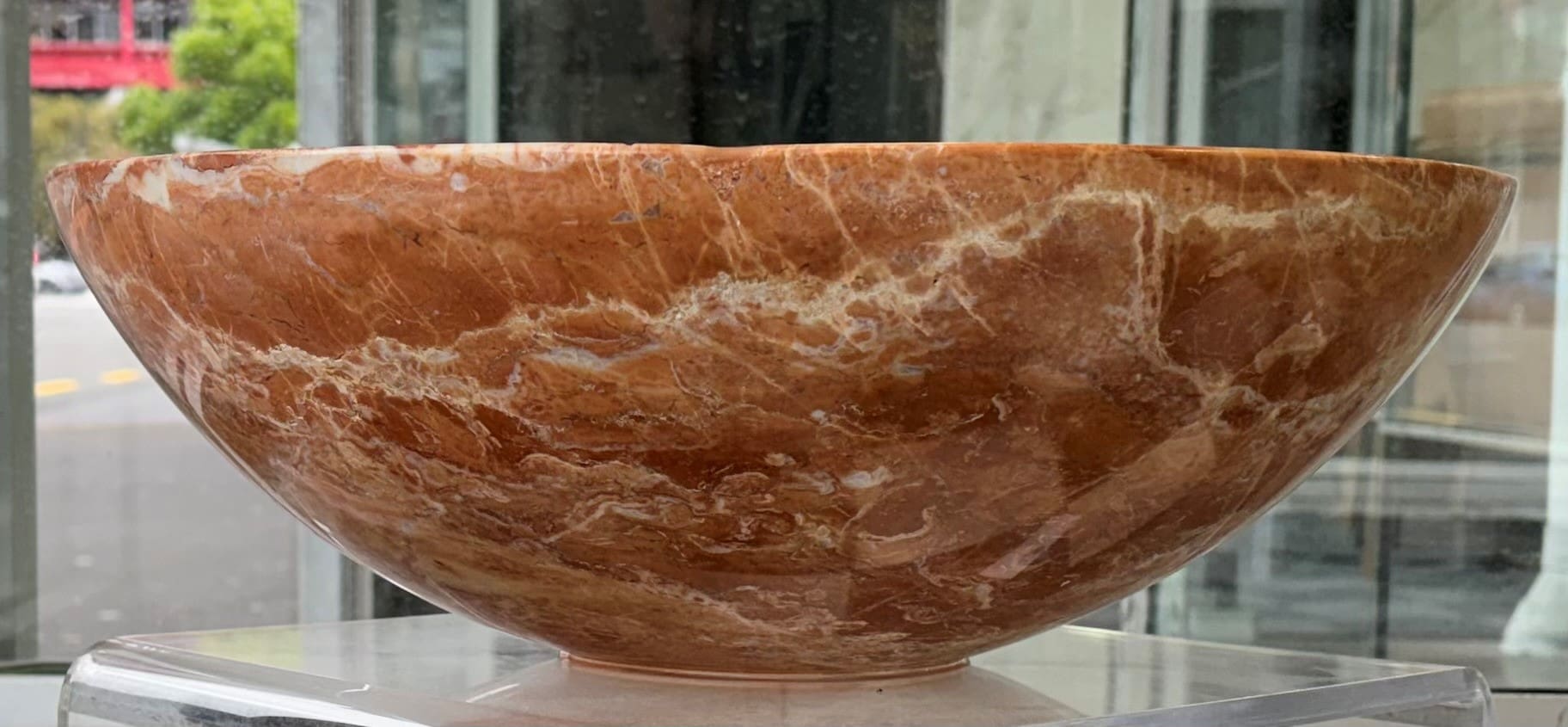 MARBLE BASIN DIANA ROSE ROUND 42CM