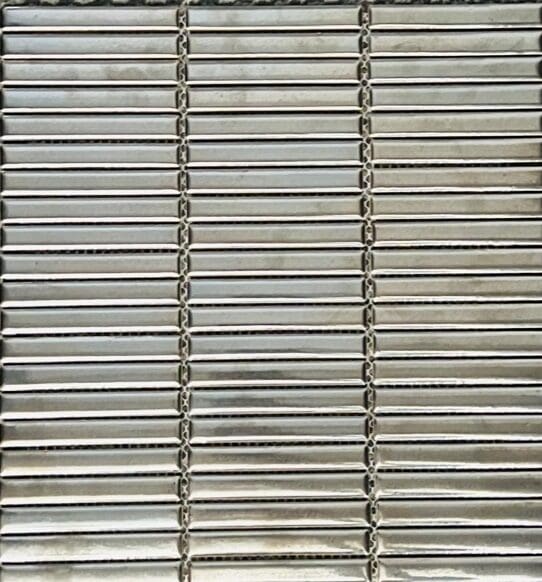 KITKAT METAL SILVER MOSAIC TILE 1.2X9.2cm – SHEET